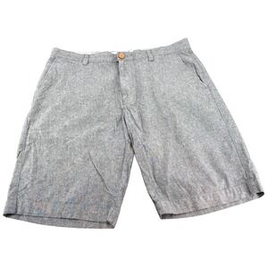 J Crew Men's Rivington Shorts 35 Gray Flat Front Preppy Pocket Casual Khakis